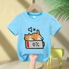 T Shirt Cat Chinoiserie Style Funny Summer Retro Trend Cartoon Kitten Tops Tee T-shirt Kids Design Lovers Casual Short Sleeved