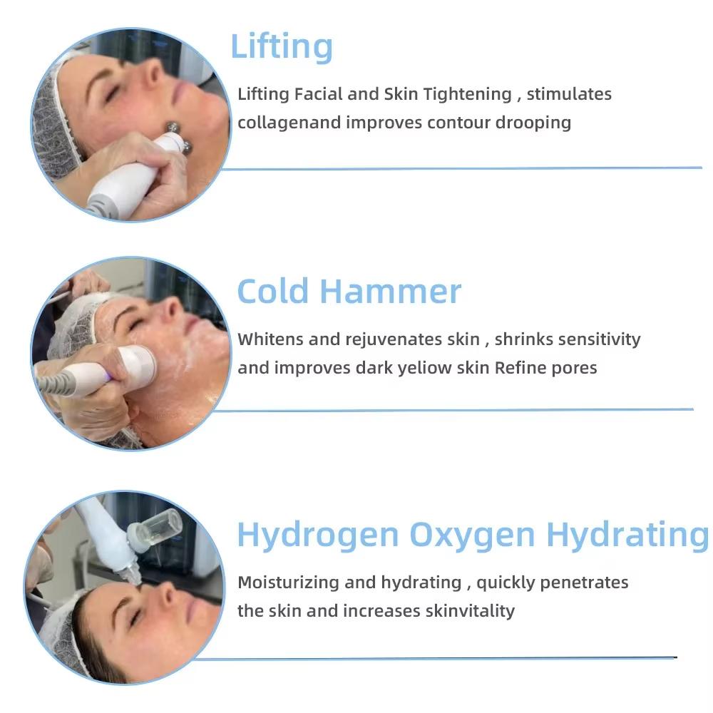 Многофункциональный аппарат для ухода за кожей лица 7 в 1 с функциями RF-лифтинга, кислородного увлажнения, ультразвуковой чистки и омоложения кожи