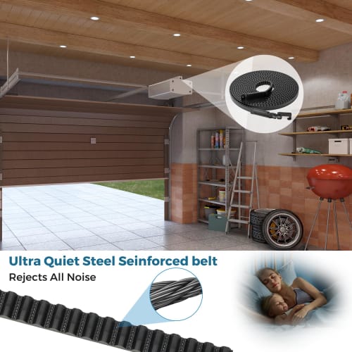 41A5434-13A Drive Belt for 8-Foot Tall Garage Doors, 256.53 Inches, Replacement Garage Door Opener Belt 41A5434-13A Compatible with Chamberlain, LiftM