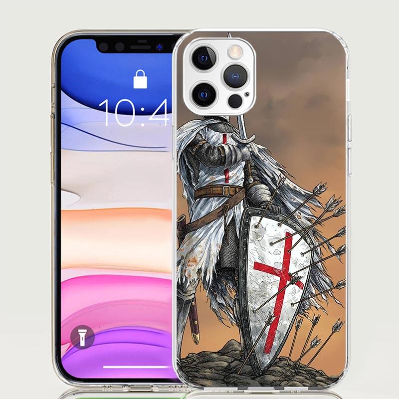 Knights Templar Crusades Phone Case For Apple iPhone 17 Air 16 15 Plus 14 + 13 Mini 12 11 Pro Max 7 8 SE 16Max Soft Shell Cover