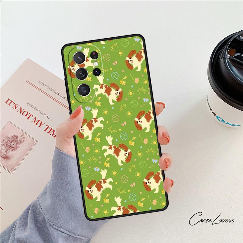 Чехол для телефона Кавалер-кинг-чарльз-спаниель Для Samsung Galaxy S24 S25 S23 S22 Ultra Note 10 20 Plus S20 S21 FE Чехол