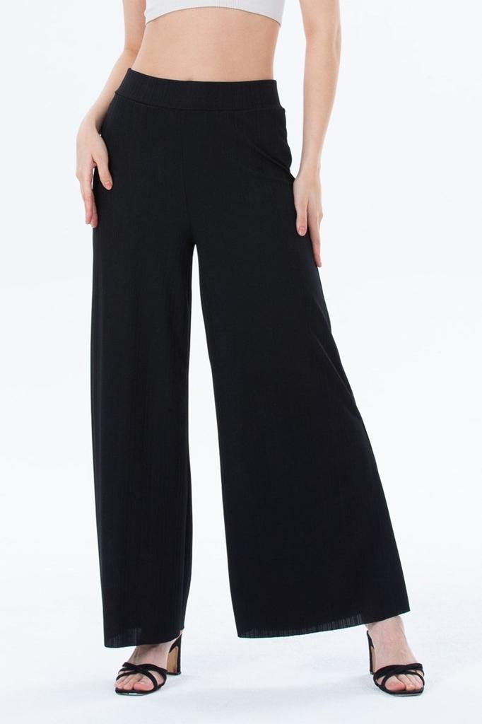 Women's Style Plus Size Pants High Waist Big Size Wide Leg Trousers G078-1