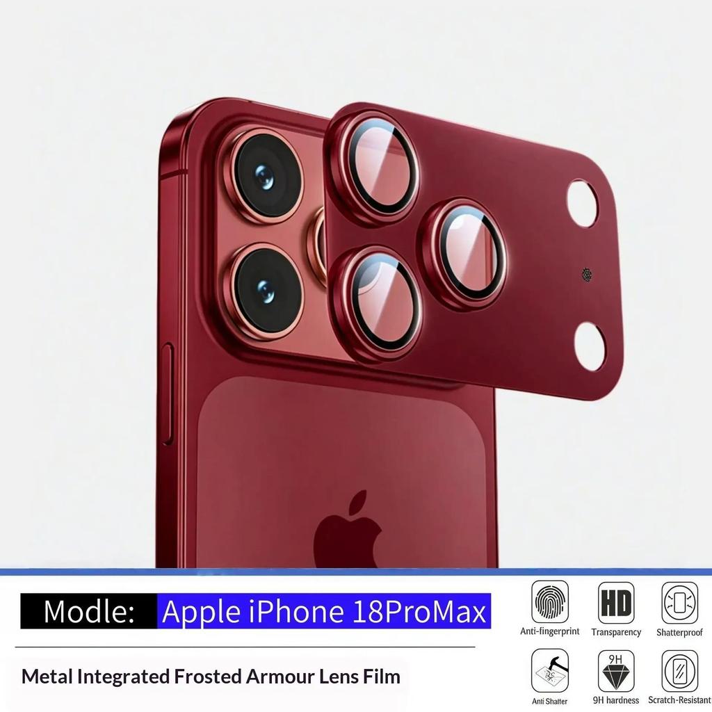 2PCS Aomor Lens Protector For iPhone 18 17 Pro Max Strong Adsorption Metal 9H Tempered Glass Camera Screen Full Protective Cover 4