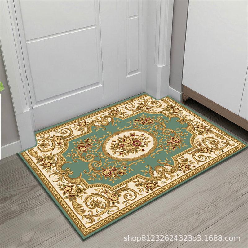 European Style Modern Non-Slip Water-Absorbing Door Mat, Machine Washable Entrance Carpet