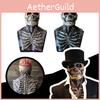 Mask Skeleton Biochemical For Halloween Props Silicone Full Cover Head Hat With