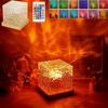 1pc Rotating Water Ripple Night Light, USB Night Lamp, RGB 16 Color Spin Creative Bedside Flame Atmosphere Lamp