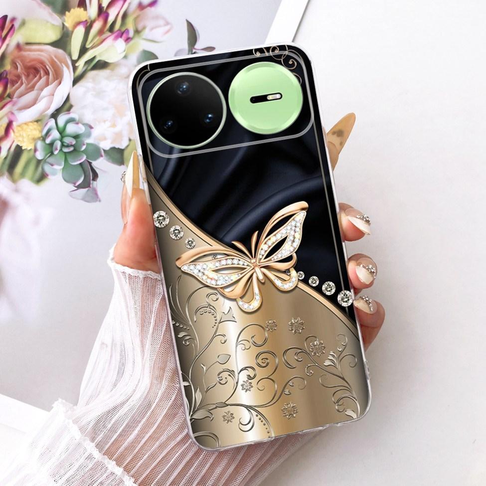 Clear For Huawei Nova 15 Pro Case KLE-AL00U Luxury Cute Cat Fashion Butterfly Cool Painted Casing For Huawei Nova15 Pro Cover
