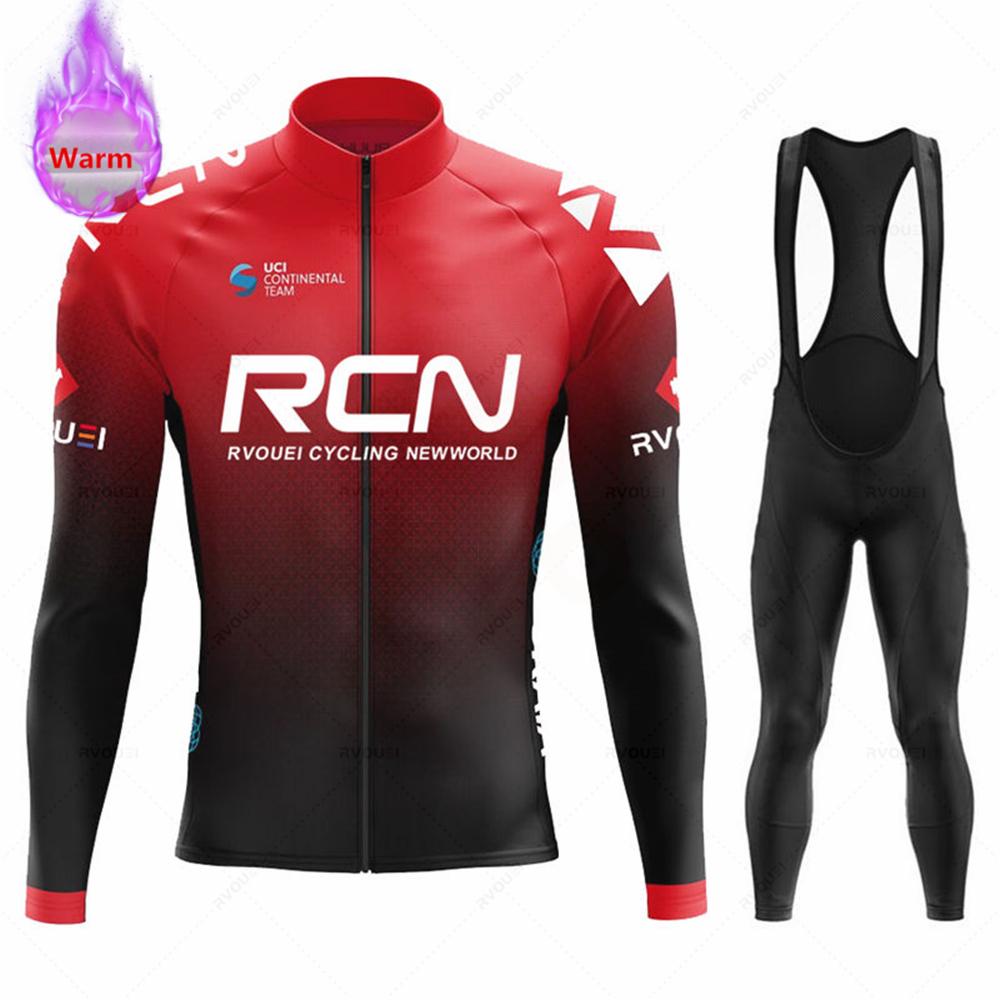2026 Rcn Team Зимний Термофлисовый Комплект Велоджерси Новый Одежда для MTB Велосипеда Майка Ropa Ciclismo с Длинным Рукавом Велоодежда