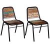Dining Chairs 2 pcs Solid Reclaimed Wood