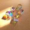 Clear Crystal Mixing Color Cube Funny Optical Dispersion Prism  Science Learning Toys