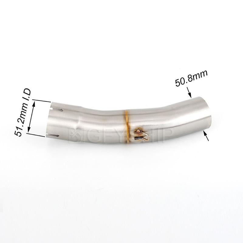 For Triumph Street Triple 675 2013 to 2017 Street Triple 675 R 2013-2017 Escape Motorcycle Exhaust Middle Link Pipe Slip-on