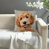Dog Pillow Cover Imitation Embroidery Puppy Pillowcase Throw Pillow Cover with Hidden Zipper for Car Home Bedroom Couch Sofa Decor