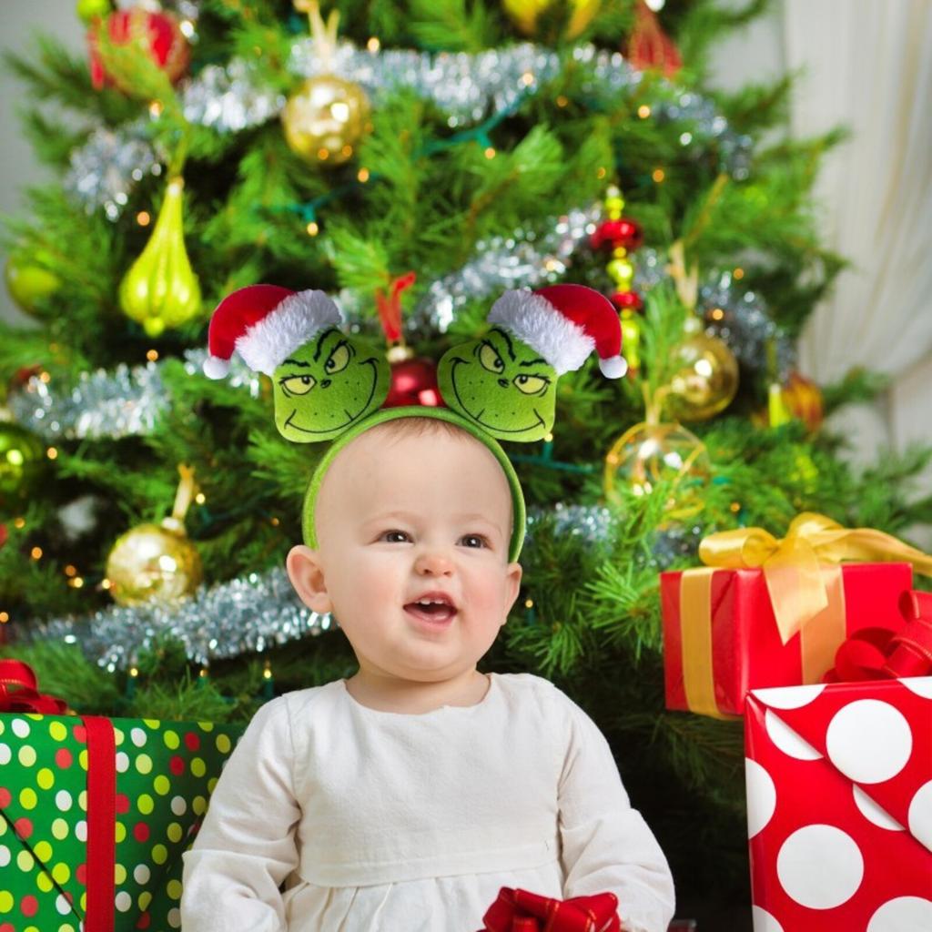 Рождественский нарядный ободок Рождественская вечеринка Детский ободок Нарядный ободок с ушками