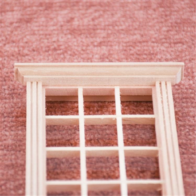Multipurpose 4 Pieces Dollhouses Miniature Window 1 12 Scale Sturdy Wood Child Models for Home Display Solution