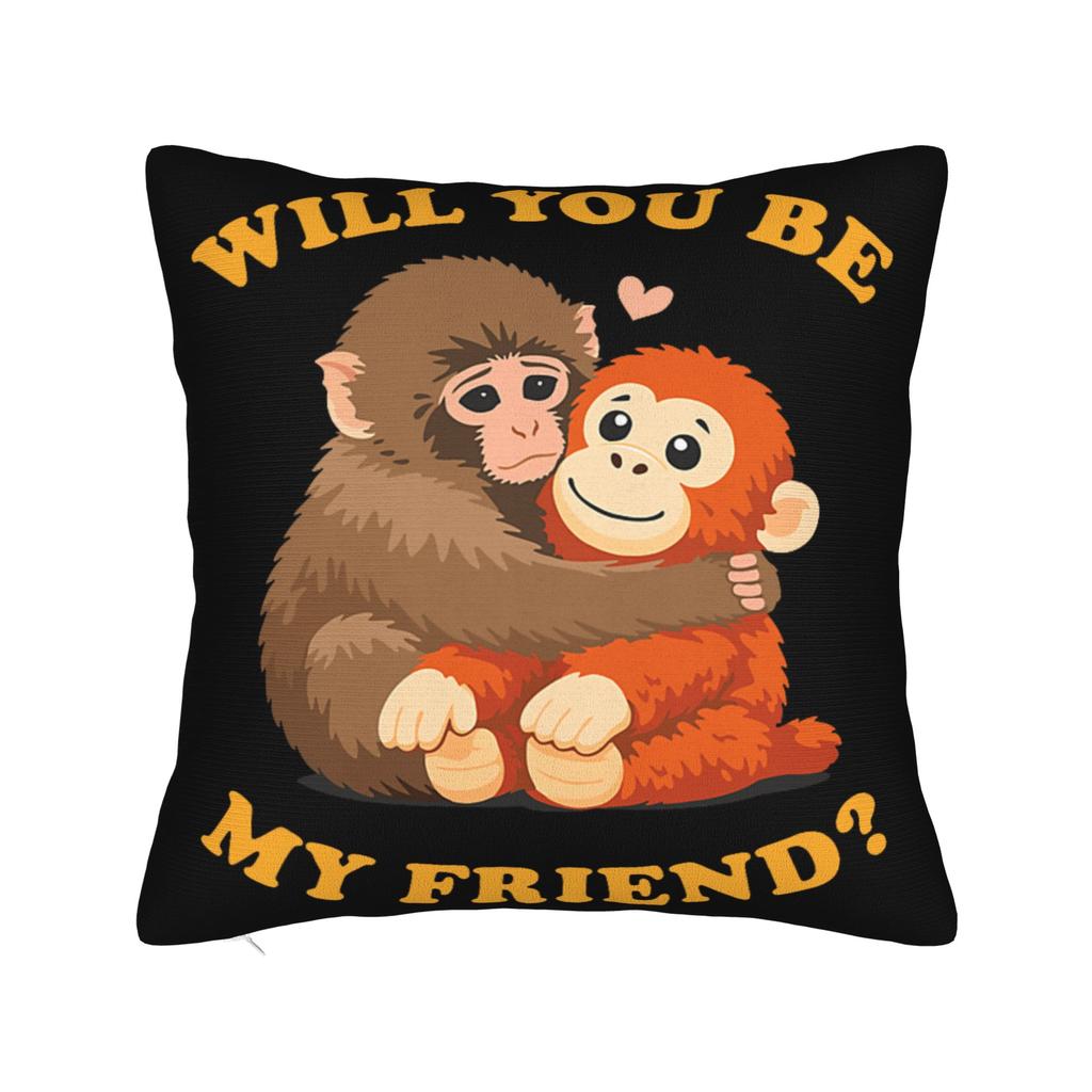 Baby Monkey Punch I Love Punch Pillow Cover Novelty Pillow Case For Sofa Home Decoration Design Pillowcases Gift