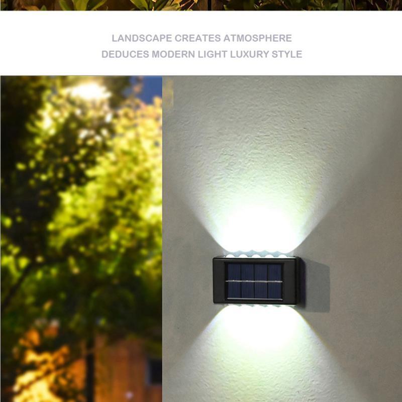 Solar Wall Lamp Outdoor Garden Lamp Waterproof Up and Down Luminous Lighting