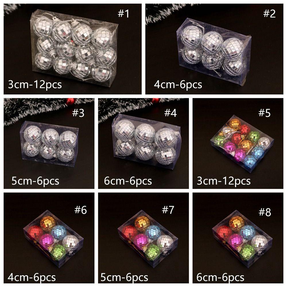 Красочные рождественские зеркальные диско-шары набор стеклянных рождественских елок подвесные сувениры для вечеринок