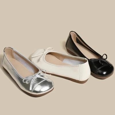 Туфли-балетки Весна и Осень Новые Туфли Женские с Квадратным Носком Легкие Балетки с Мелким Вырезом Нежный Стиль Мэри Джейн