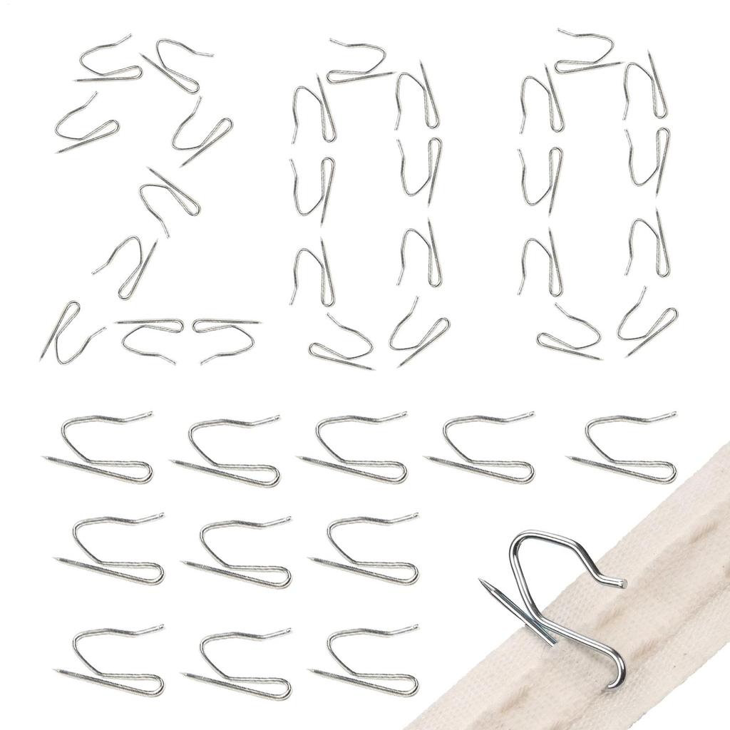 Металлические крючки для штор 200 штук, антикоррозийные, плавно скользящие, сверхпрочные зажимы для солнцезащитной ткани, душевой штанги, сценического фона