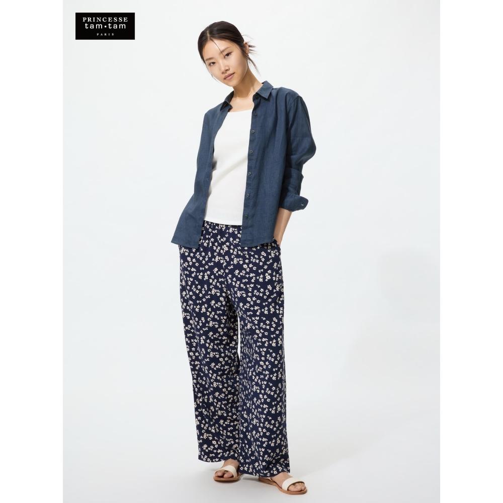 Uniqlo Длинные брюки с принтом из японского вискозы