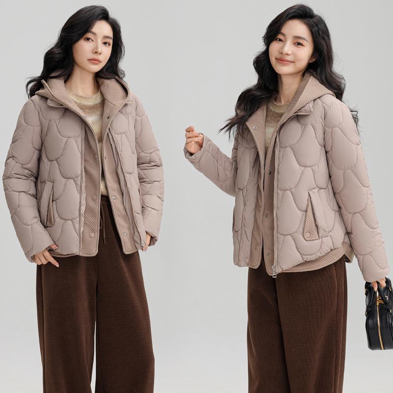 Женская зимняя вязаная толстовка с капюшоном, удобная и теплая одежда, короткая повседневная утолщенная одежда в стиле "хлеб"