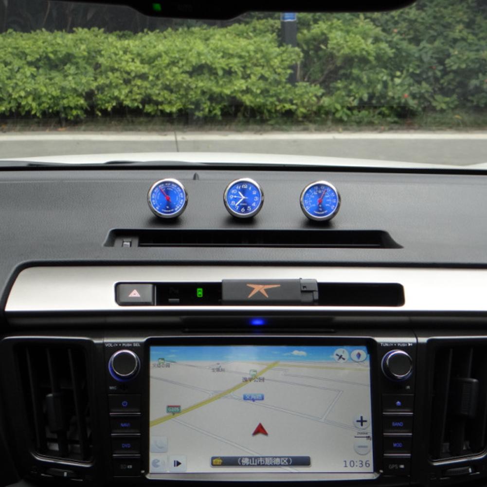 Car Clock Auto Watch Thermometer Hygrometer Home Automobiles Interior Decoration Ornament Automotive Clock In Car Accessories