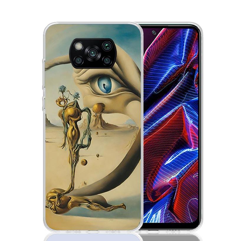Чехол для телефона с рисунком Сальвадора Дали для Xiaomi Poco X7 X6 X5 Pro F7 Ultra Redmi 15C 15 13 13C 12 12C 10 10A 10C 9 9A 9C 9T Cover Poco X