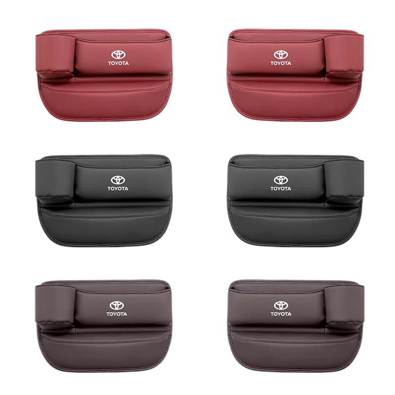 AOT1 NEW PU Leather Car Seat Storage Bag Multifunctional Gap Organizer Box For Toyota Gazoo Racing Corolla Crown Yaris Chr Auris Rav4400000