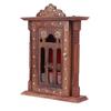 Premium Wall Hanging Inlay Keys Hanger Key Holder Brown Pakka Sheesham Wood Hand Crafted Cabinet Stand Box-Pillar Design