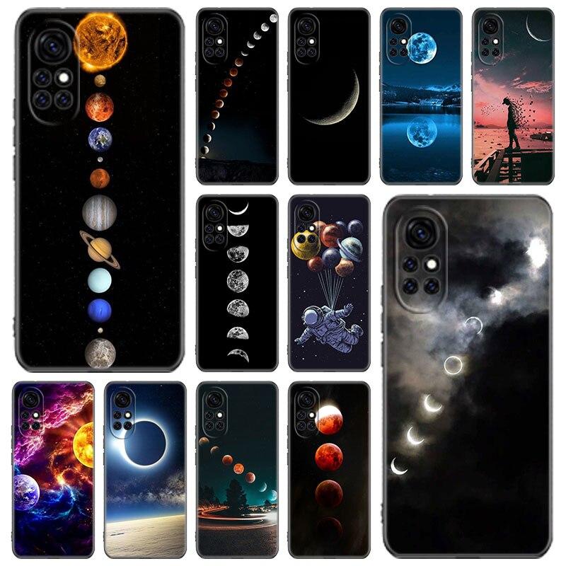 Чехол для телефона Moon Stars Space Astronaut для Huawei Honor 60 50 SE 30S Mate 30 20 10 Lite 40 Nova 9 8 Pro Y60 8i 7i 7SE 5T Premium