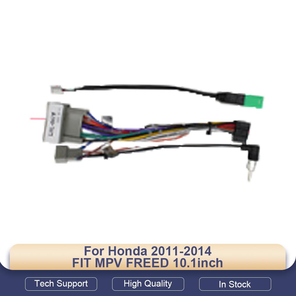 2 Din Car Dvd Fascia Multimedia for Honda 2011-2014 FIT MPV FREED 10.1inch MP3 MP5 Video Audiostereo Panel Frame Cables Harness