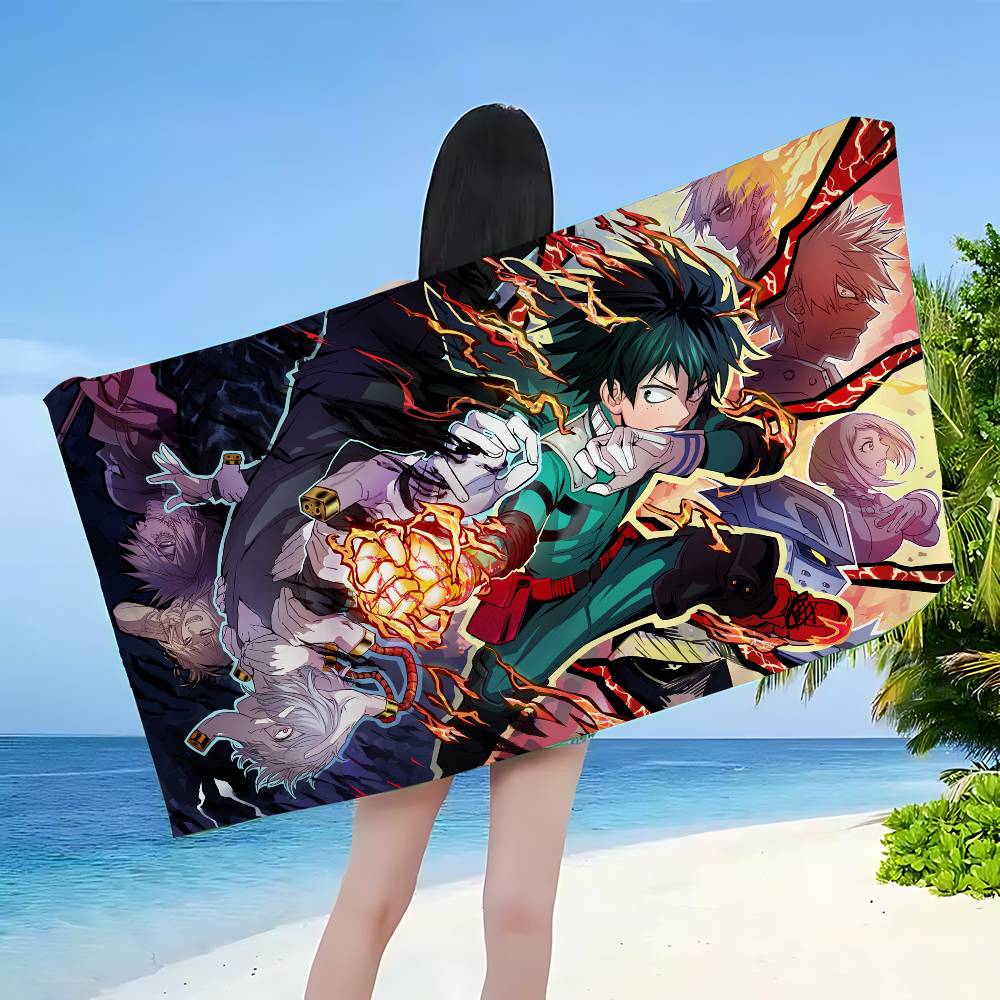 Passionate Anime My Hero A-Academia Bath Towel Microfiber Soft Water Absorbing Breathable For Girl Kids Cartoon Beach Towel