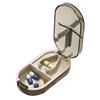 Clear Portable Pill Cutter Box Food Grade Sharp Stainless Steel Blade 2-In-1 Multi-functional Travel Capsule Tablet Storage Container Organizer