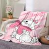1pc. Cute Cartoon Marie Cat Blanket, Soft and Cozy for All Seasons, Soft Flannel Throw Blanket, Versatile & Cozy for Bedroom,Perfect Home De