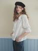 LENINA Amelie Frill Puff Blouse_Ivory Stripe
