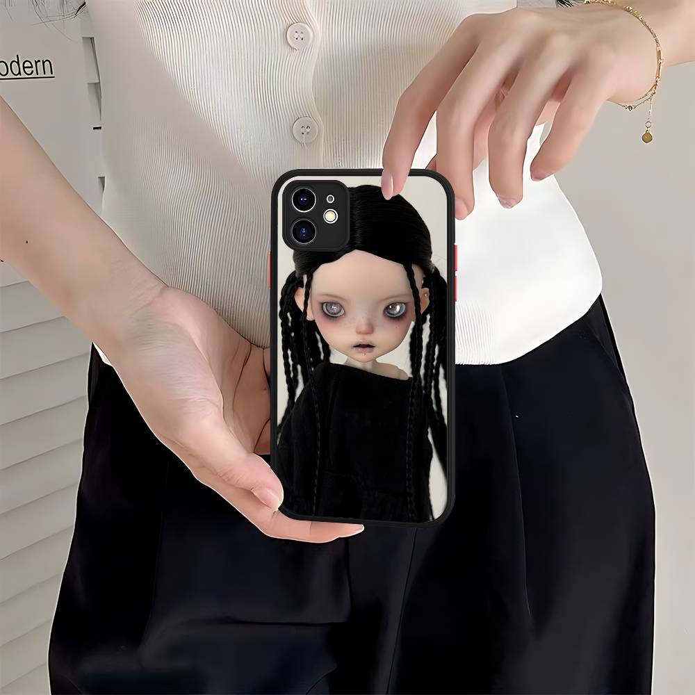 Темная милая кукла Девушка Арт Чехол для телефона Для IPhone 16 15 14 Plus 15 13 12 11 Pro Max X XS MAX Матовый чехол