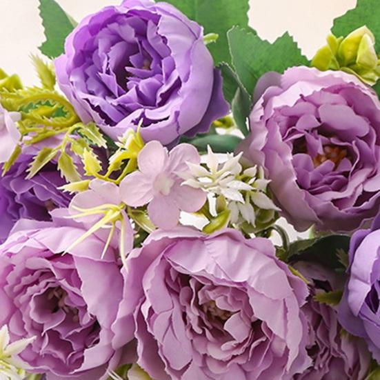 Привлекательный искусственный букет с зелеными листьями, простой в уходе макет сцены