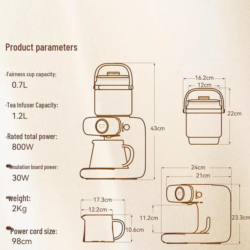 Kamjove 1.2L A-199 Multi-Function Steam Tea Maker