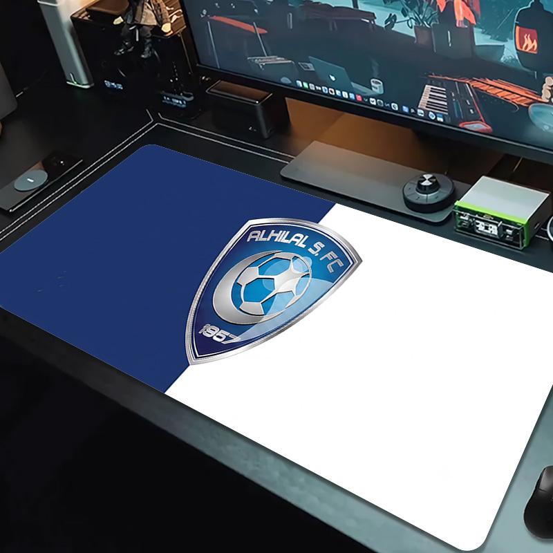 Al Hilal S FC Кружево Однотонный Коврик для Мыши Большой Игровой Коврик для Стола Нескользящий для Ноутбука Планшета Большой Коврик для Мыши XXL Коврик Мини-ПК Игровой Коврик С Заблокированным Краем