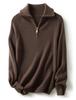 Women's Thickened Wool Zipper Pullover: Autumn & Winter Loose Stitch Base Layer Top