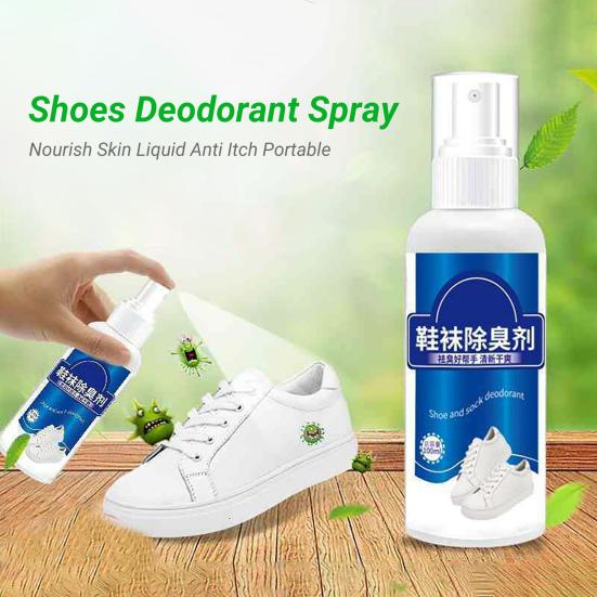 100ml Reliable Shoes Deodorant Spray Practical Nourish Skin Liquid Mild Anti Itch Shoes Deodorant Spray for Cabinet