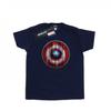 Mens Captain America Wooden Shield T-Shirt
