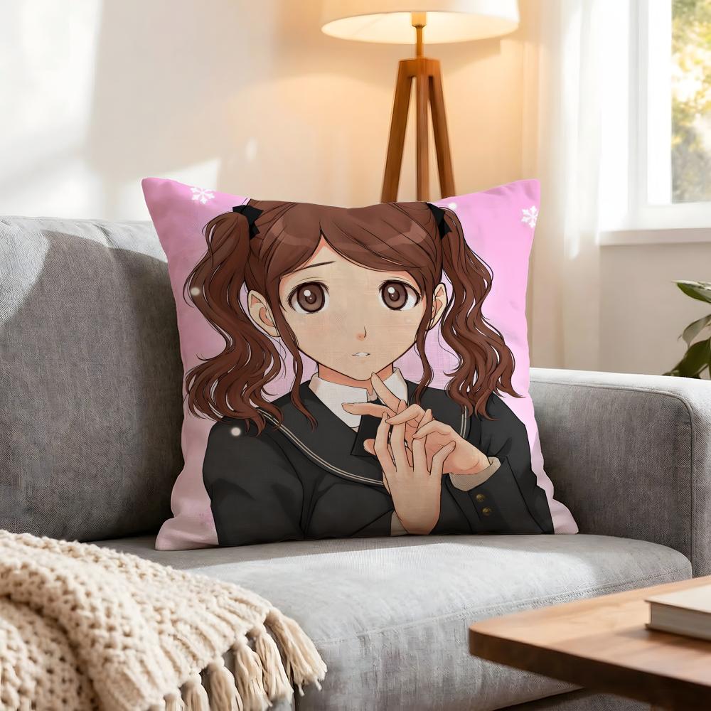 Ss Plus Amagami Ss Plus Cushion Cover 1Pcs Decorative Covers Soft Cushion Case For Sofa Couch Decor 40X40 45X45 Pillowcases
