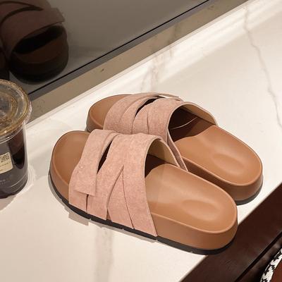 Mori retro universal one word birkencool тапочки женские новинка 2025 года удобные и легкие пляжные тапочки с одной педалью