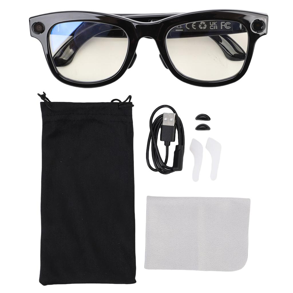 Умные очки с камерой 5 МП 1080P HD-камера Перевод на 26 языков Воспроизведение музыки Телефонные звонки AI Умные очки Bluetooth-очки