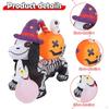 Halloween Inflatable Yard Decoration with Built in LED Scary Blow up Skeleton Dog for Festival
