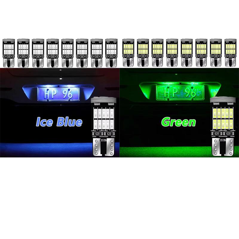 8-16PCS T10 W5W LED Bulb CANBUS No Error 12V 4014-26SMD 400LM 6500K Super Bright White Car Interior Dome Door Maps Trunk Lights