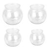 Plastics Fish Bowls Round Aquarium Transparent Fish Keepers Fishbowls One-piece Construction Shatterproof Starter Kit