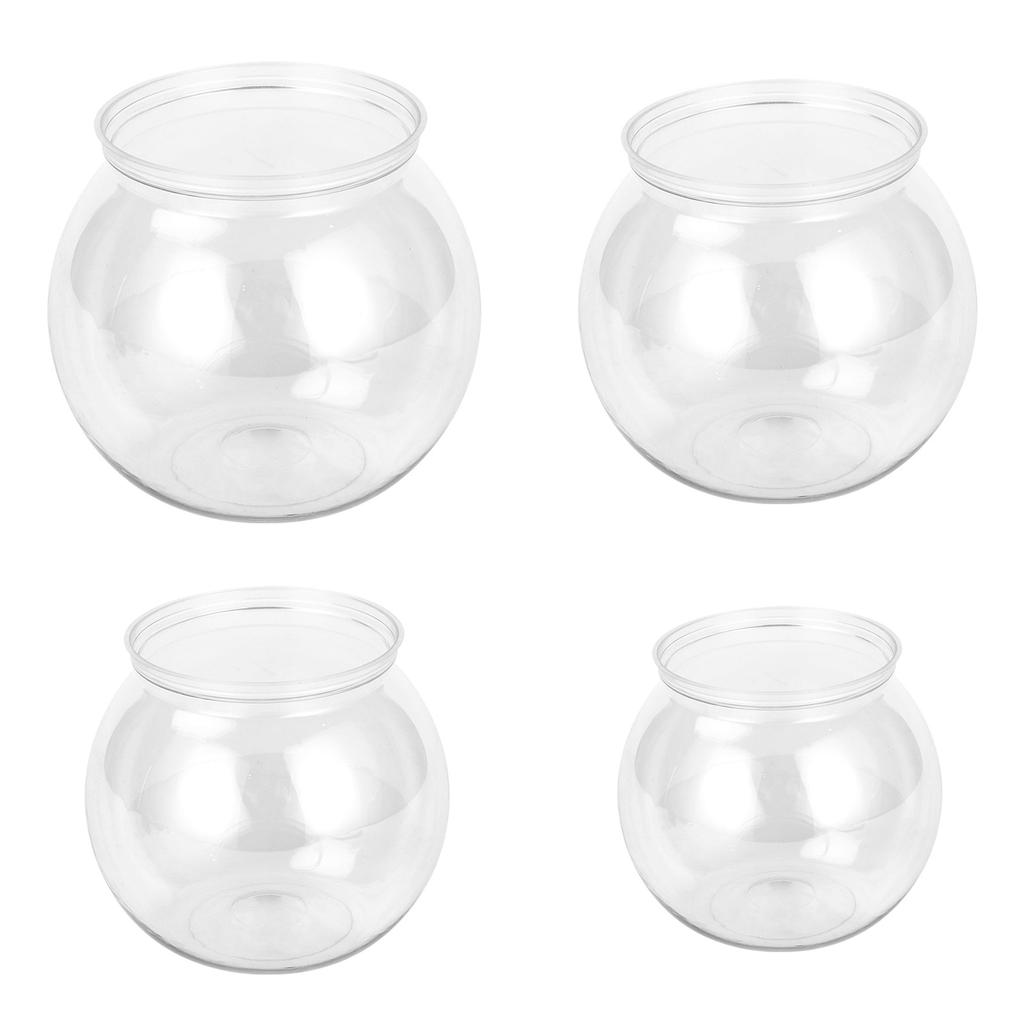 Plastics Fish Bowls Round Aquarium Transparent Fish Keepers Fishbowls One-piece Construction Shatterproof Starter Kit