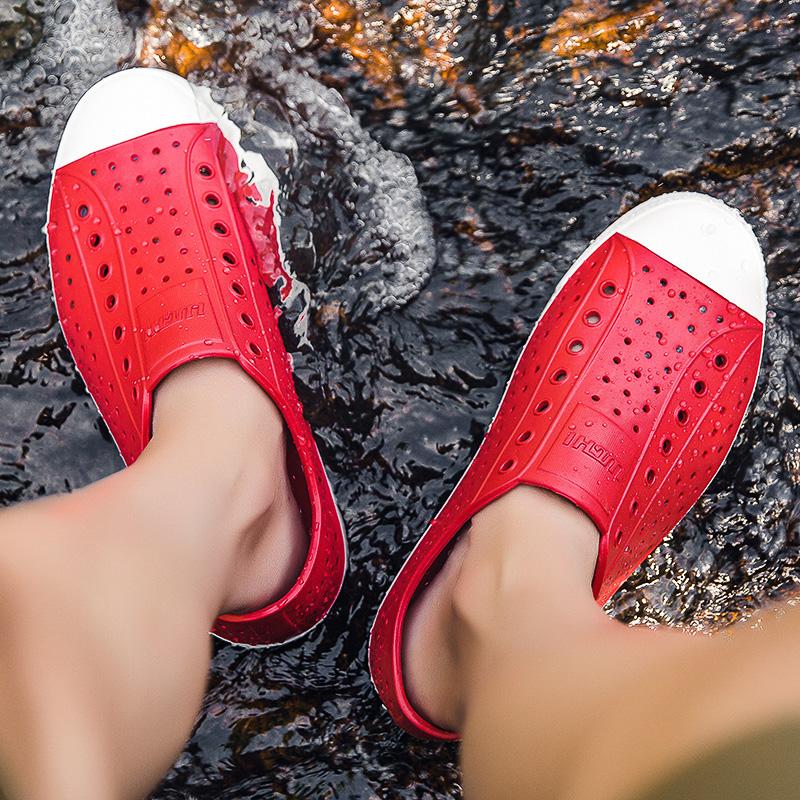 Новые летние модные дышащие сандалии, пляжная обувь, обувь для плавания, дышащая обувь без шнуровки